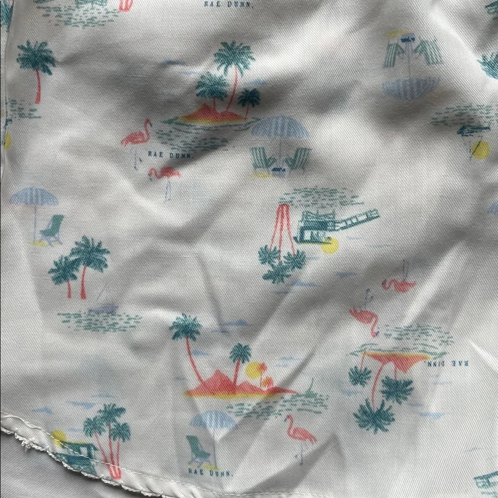 Rae Dunn White Tropical Print Lounge Boxer Shorts
